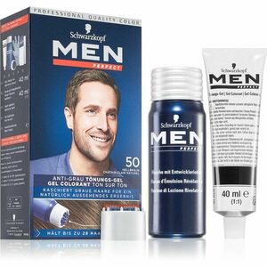 Schwarzkopf Men Perfect Anti-Grey Color Gel tónovací gel na vlasy pro muže 50 Light Brown obraz