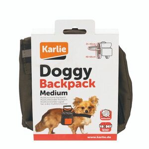 KARLIE Reflexní batoh pro psy zelená/oranžová velikost M 1 ks obraz