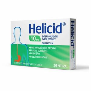 HELICID 10 Zentiva enterosolventní tvrdé tobolky 10 mg 14 kusů obraz