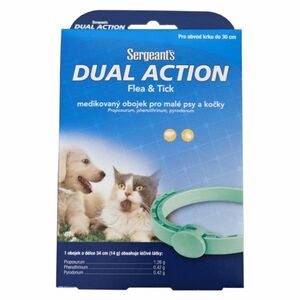 SERGEANT´S Dual Action antiparazitní obojek pro malé psy a kočky 34 cm obraz