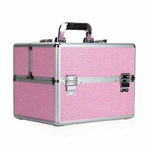 Kosmetický kufřík SENSE - glitter, růžový obraz