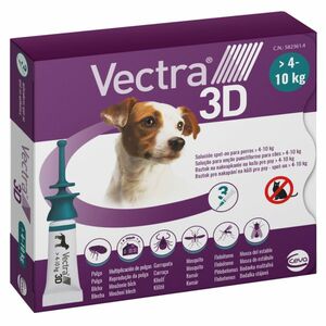 VECTRA 3D Spot-On S pro psy 4-10 kg 1, 6 ml 3 pipety obraz