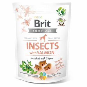 BRIT Care Crunchy Snack Insects with Salmon pamlsky s hmyzem a lososem pro psy 200 g obraz