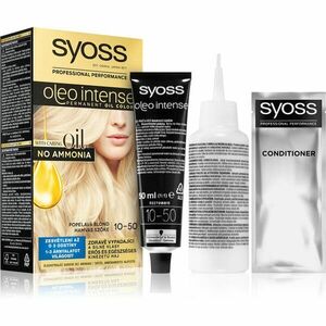 Syoss Oleo Intense permanentní barva na vlasy s olejem odstín 10-50 Light Ashy Blond 1 ks obraz