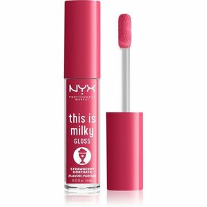 NYX Professional Makeup This is Milky Gloss Milkshakes hydratační lesk na rty s parfemací odstín 10 Strawberry Horchata 4 ml obraz