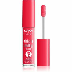 NYX Professional Makeup This is Milky Gloss Milkshakes hydratační lesk na rty s parfemací odstín 13 Cherry Milkshake 4 ml obraz
