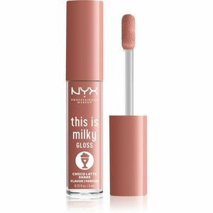 NYX Professional Makeup This is Milky Gloss Milkshakes hydratační lesk na rty s parfemací odstín 19 Choco Latte Shake 4 ml obraz
