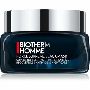 Biotherm Homme Force Supreme noční maska pro obnovu pleti černá pro muže 50 ml obraz