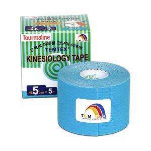 TEMTEX Kinesio tape Tourmaline 5 cm x 5 m tejpovací páska modrá obraz