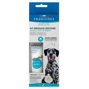 FRANCODEX Dental Kit zubní pasta 70 g + kartáček pes obraz