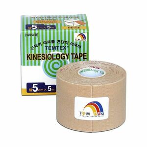 TEMTEX Kinesio tape 5 cm x 5 m tejpovací páska béžová obraz