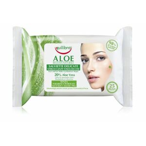 Equilibra Aloe Face/Eye Make up Remover Wipes odličovací ubrousky 25 ks obraz