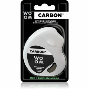 WOOM Carbon+ Dental Floss voskovaná dentální nit černá 30 m obraz