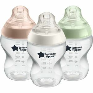Tommee Tippee Closer To Nature Anti-colic Baby Bottles Set kojenecká láhev Slow Flow 0m+ 3x260 ml obraz