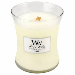 WoodWick Vonná svíčka váza Linen 275 g obraz