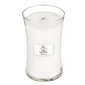 WoodWick Vonná svíčka váza Linen 609, 5 g obraz