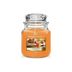 Yankee Candle Aromatická svíčka Classic střední Farm Fresh Peach 411 g obraz