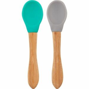 Minikoioi Spoon with Bamboo Handle lžička Green/Grey 2 ks obraz