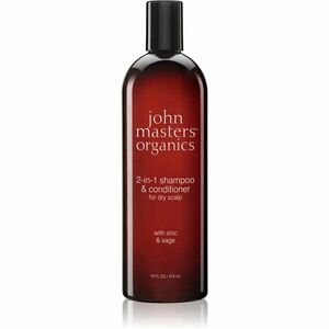 John Masters Organics Scalp 2 in 1 Shampoo with Zinc & Sage šampon a kondicionér 2 v 1 473 ml obraz