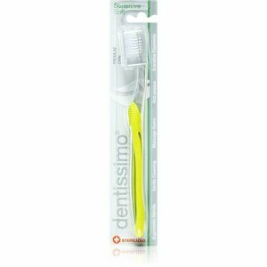 Dentissimo Toothbrushes Sensitive zubní kartáček soft odstín Yellow-Green 1 ks obraz