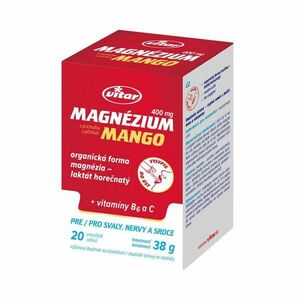 Vitar Magnezium Mango 400 mg + vitamin B6 + vitamin C 20 sáčků obraz