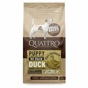 QUATTRO Dry SB Puppy/Mother Kachna granule pro psy 1 ks, Hmotnost balení: 1, 5 kg obraz