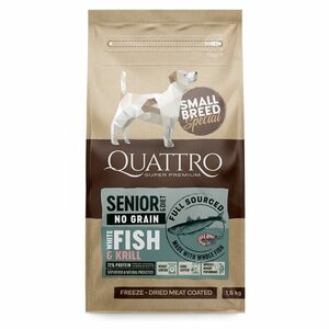 QUATTRO Dry SB Senior/Dieta Ryby & Krill granule pro psy 1 ks, Hmotnost balení: 7 kg obraz