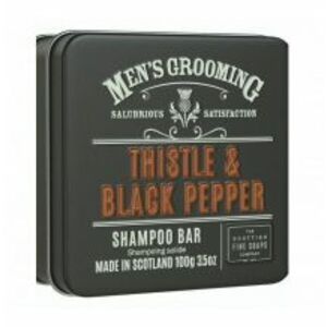 Scottish Fine Soaps Thistle and Black Pepper tuhý šampon v plechu 100g obraz