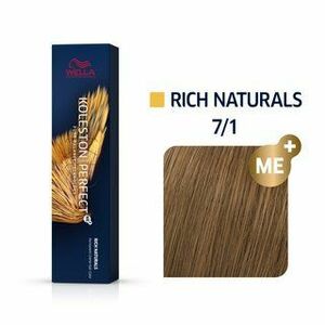 Wella Professionals Koleston Perfect Me+ Rich Naturals profesionální permanentní barva na vlasy 7/1 60 ml obraz