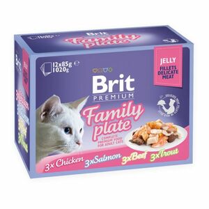 BRIT Premium Delicates Fillets in Jelly Family Plate kapsičky v želé pro kočky 12x 85 g obraz
