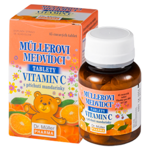 DR. MÜLLER Müllerovi medvídci s vitaminem C s příchutí mandarinky 45 tablet obraz