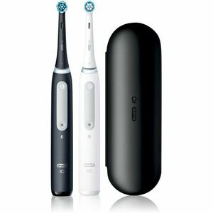 Oral B iO4 DUO elektrický zubní kartáček s pouzdrem Black & White 2 ks obraz