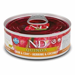 N&D Quinoa Herring & Coconut Adult pro dospělé kočky 80 g obraz