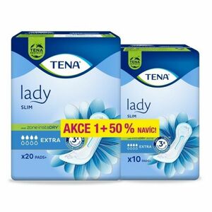 TENA Lady slim extra inkontinenční vložky +50% 30 kusů obraz