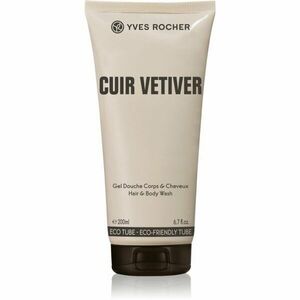 Yves Rocher Cuir Vétiver sprchový gel na tělo a vlasy pro muže 200 ml obraz