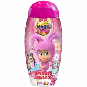 Masha & The Bear Magic Bath Bath & Shower Gel sprchový a koupelový gel pro děti Raspberry 200 ml obraz