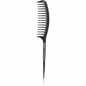 Janeke Carbon Fibre Fashion Comb with a long tail and wavy frame hřeben na vlasy 21, 5 x 3 cm obraz
