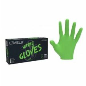 L3VEL3 Nitrile Gloves Lime L 100 ks obraz