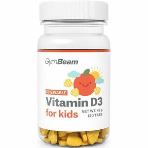 GymBeam Vitamin D3 for Kids podpora správného fungování organismu pro děti příchuť Orange 120 tbl obraz