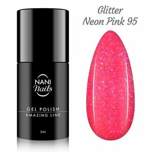 NANI gel lak Amazing Line 5 ml - Glitter Neon Pink obraz