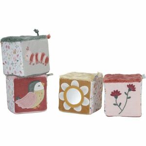 Little Dutch Set of Soft Cubes Flowers & Butterflies plyšové kostky 4 ks obraz