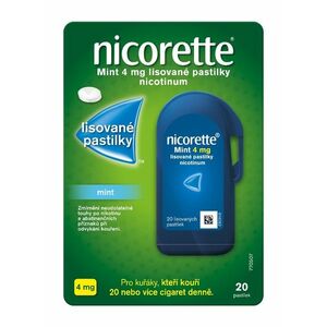 Nicorette Mint 4 mg 20 lisovaných pastilek obraz