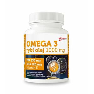 Nutricius Omega 3 Rybí olej 1000 mg EPA 330 mg/DHA 220 mg + vitamín E 60 kapslí obraz