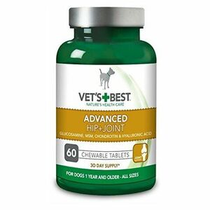 VET´S BEST Advanced hip+joint žvýkací tablety na podporu kloubů pro psy 60 tbl. obraz