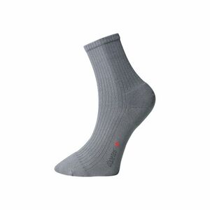 Ponožky s jemným sevřením lemu - s mikroplyšem v patě a špičce - tmavě šedé - Ovecha Velikost: 23-24 obraz