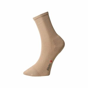 Ponožky s jemným sevřením lemu - s mikroplyšem v patě a špičce - béžové - Ovecha Velikost: 23-24 obraz