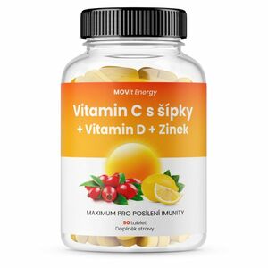 MOVIT ENERGY Vitamin C 1200 mg s šípky + vitamin D + zinek premium 90 tablet obraz