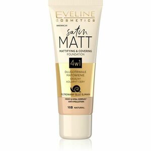 Eveline Cosmetics Satin Matt matující make-up se šnečím extraktem odstín 103 Natural 30 ml obraz