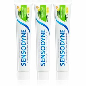 Sensodyne Herbal Fresh Trio zubní pasta s fluoridem 3x75 ml obraz