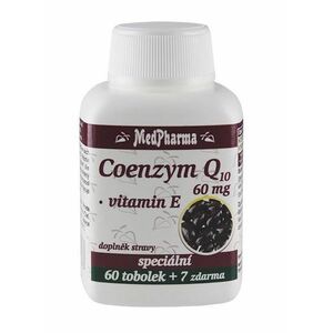 Medpharma Coenzym Q10 60 mg + vitamin E 67 tobolek obraz